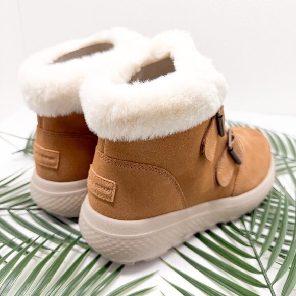 Skechers Suede Boots Women's Chestnut On-the-GO City 2 Winter Fling Size 7 - Picture 5 of 11